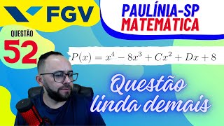 FGV 2021 - PAULINIA-SP || Pesquisa por raízes racionais e relações de Girard (prof de matemática)