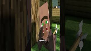 Steve hunts Villager across Servers in Minecraft 😂🤣 (はいよろこんで) #shorts