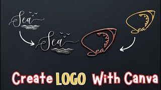 How to Make Logo in Canva ? create mockup on photopea|| SEA Logo