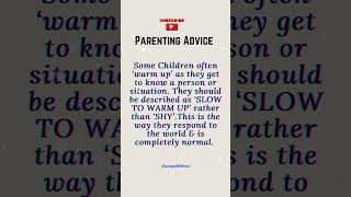 STOP Labelling your child as SHY #parenting #yourpaediatrician