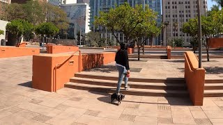 Sunny Day Walk to Pershing Square in Downtown Los Angeles (4K)