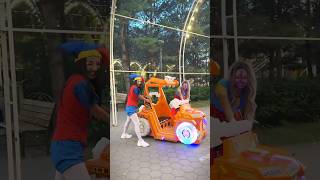 ORANGE CAR AND MISS DELIGHT POMNI POPPYPLAYTIME the amazing digital circus CAMERAMAN TV WOMAN