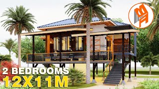 (12x11) Best House Design with 2 bedrooms