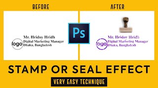 Stamp or Seal Effect in Photoshop- Document Seal Create in Photoshop