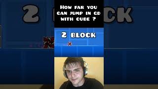 How far you can jump in GD with cube ? #shorts #geometrydash