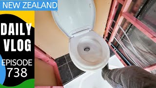 We plumbed up the toilet the farmer way 😆[Life in New Zealand Daily Vlog #738]