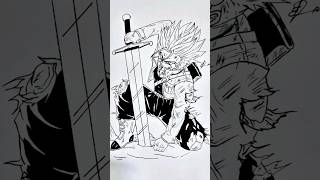 Speed drawing Stickman Trucks | Dragonball 🙄 #shorts #drawing #anime