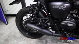 Remus exhaust triumph t100 black with xpipe