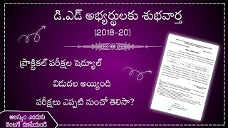 మరొక శుభవార్త || AP D.Ed 2018-20 Management & Spot Quota Students Practical Exams Official Orders