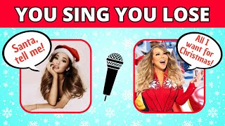 Try Not To Sing Christmas Challenge 🎤🎅 | Christmas Carol Challenge🎄| 2023 Christmas Quiz