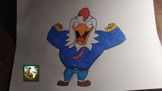 How to draw Rumbleverse Chicken  Как нарисовать Курицу Рамблверс