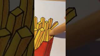 French Fries Art #frenchfries #art #drawing #satisfying #baladrawing64 #relax #relaxing