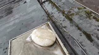 flat roof leaking? this is not a good idea Mr cctv man