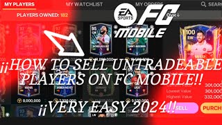 how to sell untradeable players on fc mobile ✅