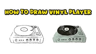 How to Draw a Cool Vinyl Player – Retro Music Scene Drawing Masterclass with Markers