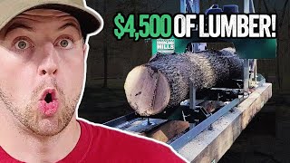 In ONE DAY on a Woodland Mills Portable Sawmill !!! You tell me if it's worth it???