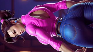 CHUN-LI In Blue Jeans and Pink top | AI Fashion Lookbook