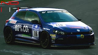 (GT7) Volkswagen Scirocco R '10 – Cockpit + Hood Cam – Nürburgring GP Lap