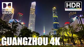 Guangzhou 4K - Walking in Guangzhou at night, a travel guide to the most beautiful city in China