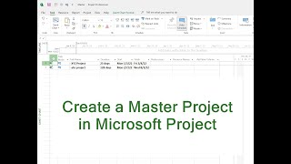 How to Create a Master Project in Microsoft Project