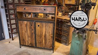 Industrial Cabinet | DIY build with upcycled old wood!