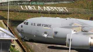 IMPOSSIBLE TAKE OFF - LUKLA AIRPORT - Boeing C17 USAF 66165