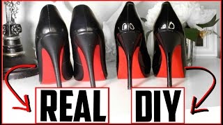 DIY Louboutin Heels - DIY Red Bottoms! (NOT SPRAY PAINTED 😷) EASY, CHEAP, FABULOUS | Kimbyrleigha