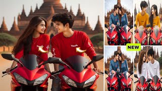 Couple Bike Riding Ai Photo Editing Video | TikTok Viral Photo Editing | Bing Image Creator Tutorial