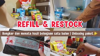 Refill & Restock | Bongkar dan merapihkan belanjaan kebutuhan rumah tangga ✨️