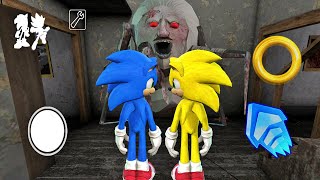 Playing as Sonic and Super Sonic in Granny Revamp | Car Escape Mod Update