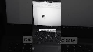 how to write hastag in Microsoft word #laptopkeyboard #microsoftword #shortyt #keyboardtricks#trick