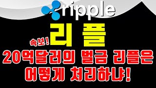 [리플] 속보! 20억달러의 벌금 리플은 어떻게 처리하냐!