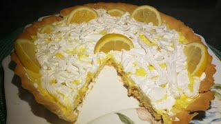 تورتة الليمون 🍋 بالكريمة من أروع و افضل النكهات لا تقاوم 🥰 Tarte Citron بدون غلوتين