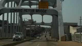 Crossing Edmund Pettus Bridge into Selma, AL