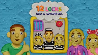 12 Locks Dad and Daughters LEVEL 3 Walkthrough - Help Them Escape from Jail! | RUD Present Games