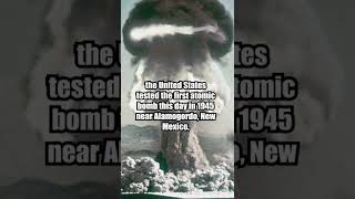 77 YEARS AGO TODAY: Nuclear Bomb Tested!! #shorts