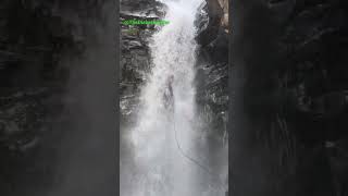 Rappelling Rocky Mouth Canyon waterfall (Sandy, Utah)