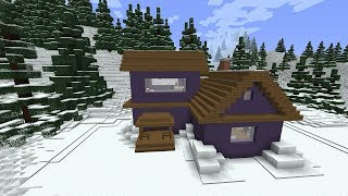 How to build winter house in Minecraft.