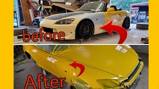 Painting my wrecked Honda s2000 (Part 2)