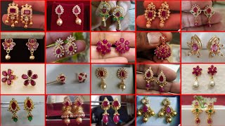 "2024 Trend Alert: Stunning Gold Ruby Earrings Designs!"