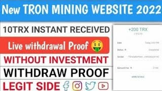 5000TRX Registration Reward|Make Money Online|Best TRON Mining Site in 2022|