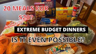 20 MEALS FOR $20/EXTREME BUDGET MEALS /What’s For Dinner/ Easy Affordable Recipes