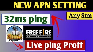 32ms Ping | New Gaming APN Setting For Pubg & Free Fire | Vodafone APN Setting | Airtel APN