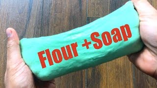 How To Make Slime Without Glue|| Flour And Dish Soap Slime|| No Glue No Borax Slime Recipe