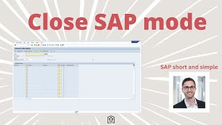 Close SAP GUI modes like a PRO | SAP ERP and SAP S/4HANA