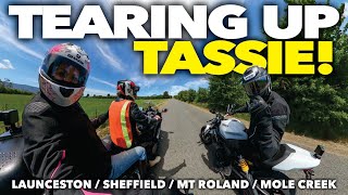 LET'S RIDE TASMANIA! MOTORCYCLING LAUNCESTON TO MOUNT ROLAND | SHEFFIELD | MOLE CREEK