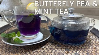 Butterfly pea & mint tea blue tea ☕️