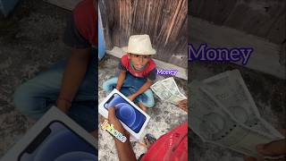 Money Or Iphone Poor kid Reaction #shortsvideo #iphone #money