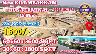 INVESTMENT PLOT SALE 20 Mins New KILAMBAKKAM Bus Terminal #plotforsale #plot #guduvanchery #chennai