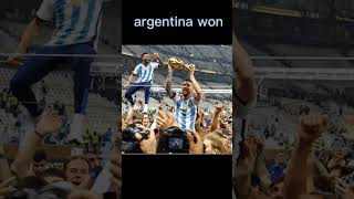 argntina won is messi